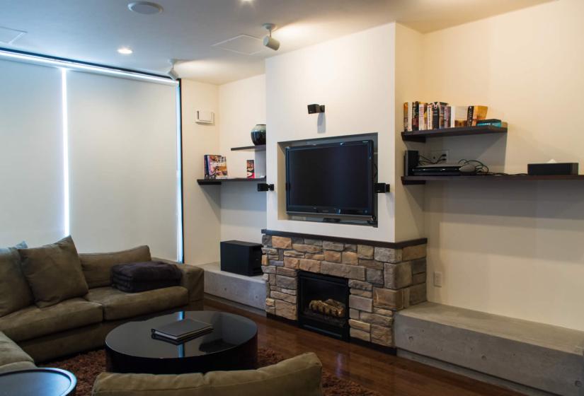 Living area with lounge suite and TV