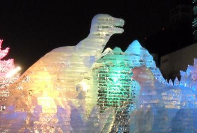 Dinosaur ice world