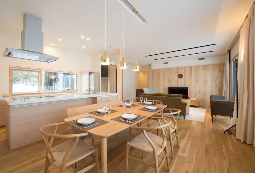 dining area and kitchen