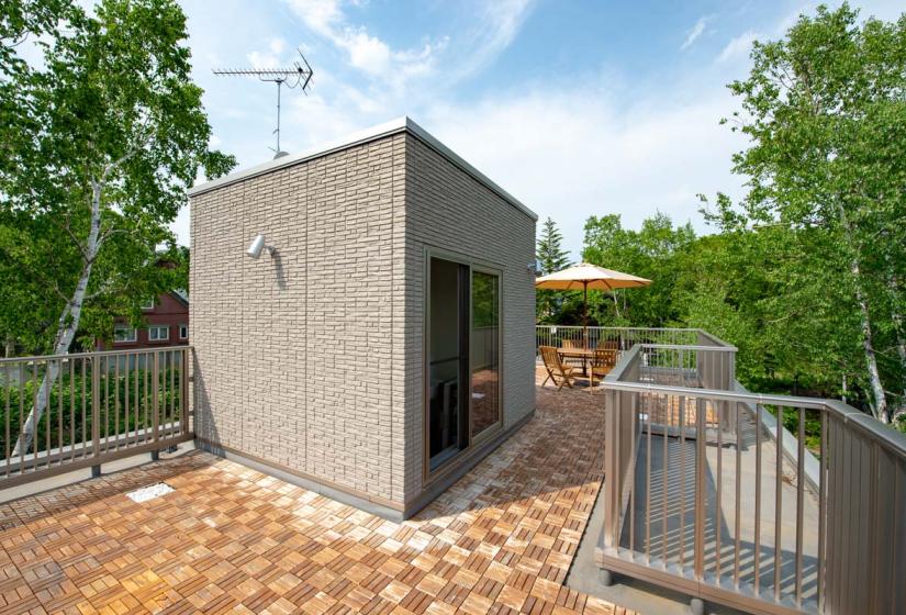 roof top terrace in summer