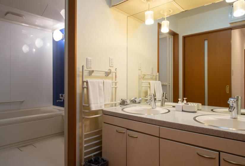 Bathroom with white sink
