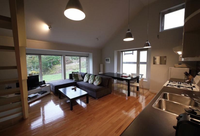 view of living and dining area