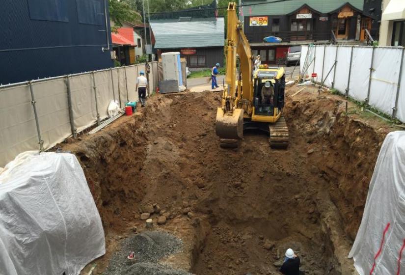 Excavation begins on another Hirafu deveolpment Hirafu Village development