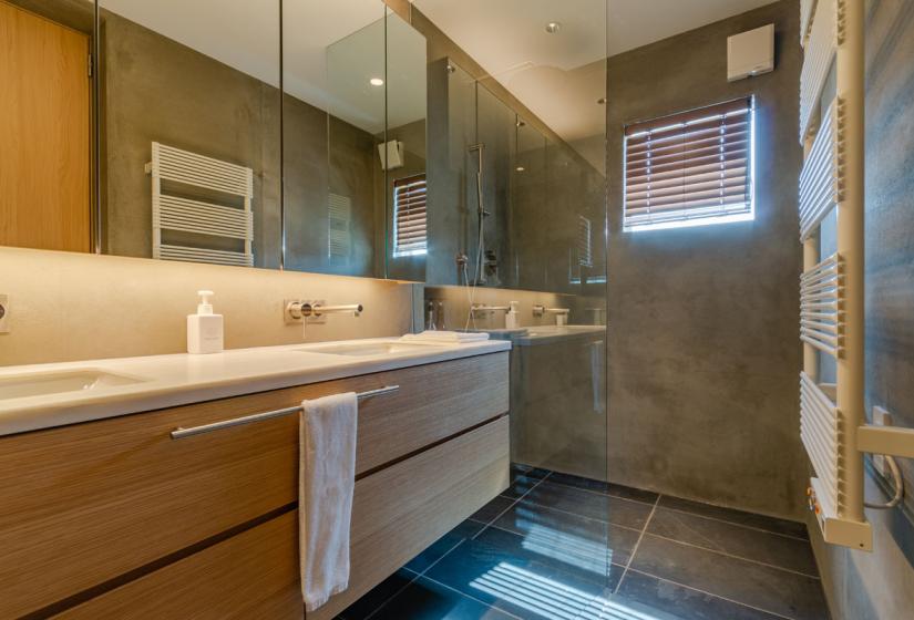 sink and shower in second bathroom