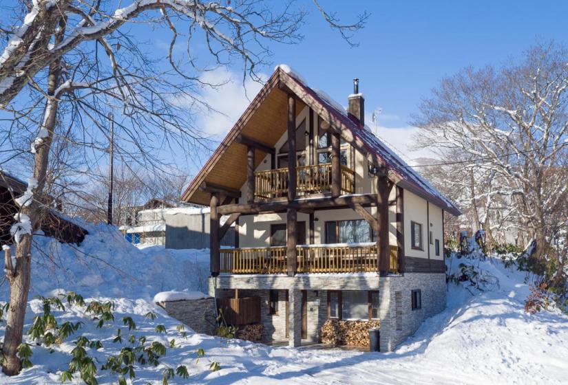 Exterior of Koho surrounded by snow