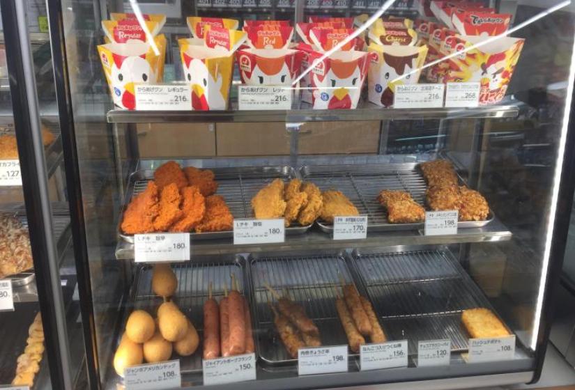 Fired chicken stand in convenience store Fired chicken stand in convenience store