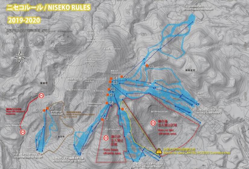 The Niseko United gate network A map of the Niseko United Gate System