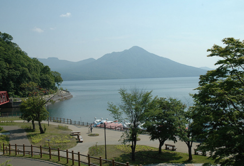 Lake Shikotsu on a summer day