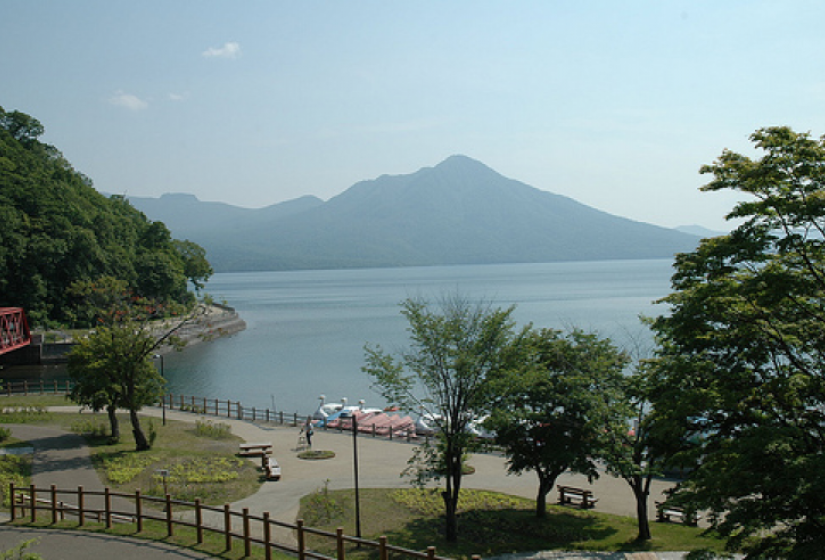 Lake Shikotsu on a summer day Lake Shikotsu on a summer day