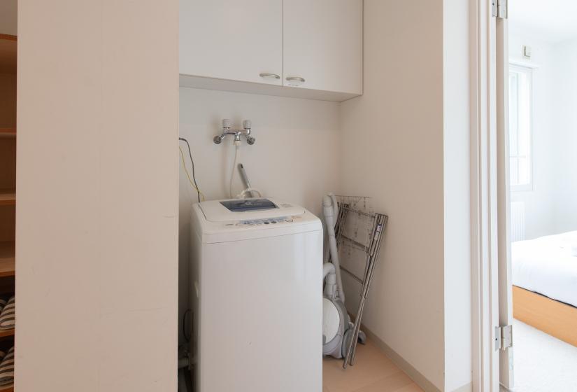 Sakura washing machine and cupboard 