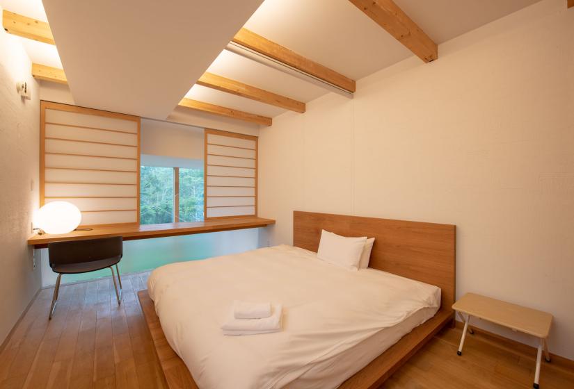 Bedroom with Japanese paper windows