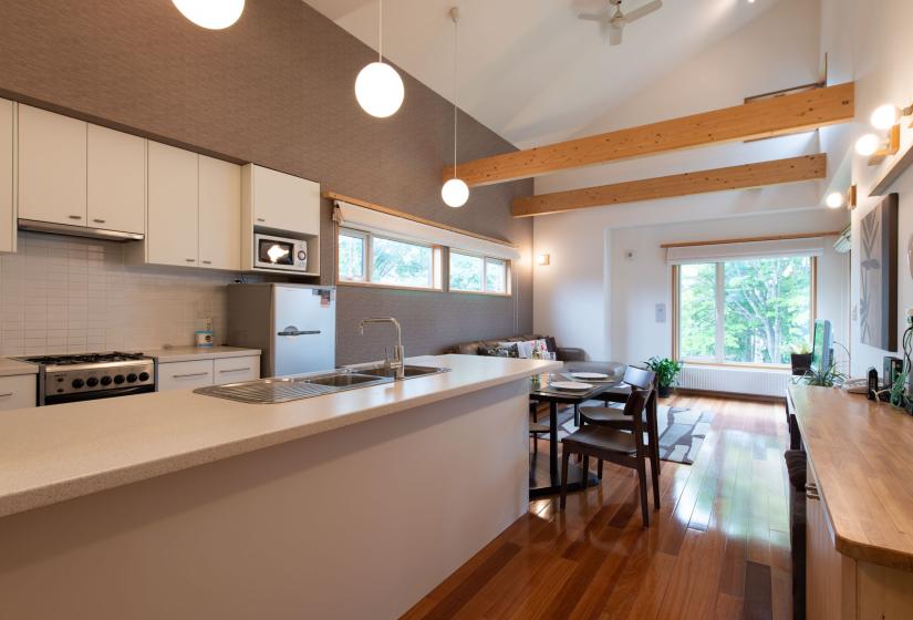 White Kitchen counter top