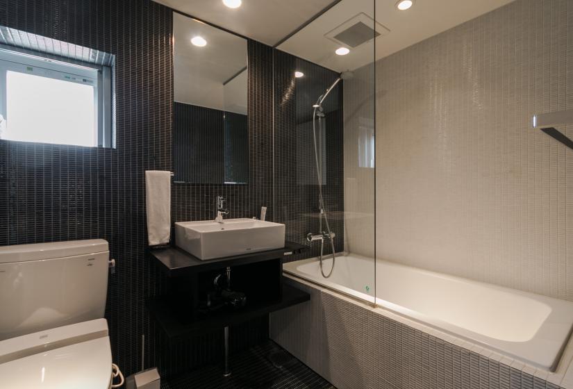 studio apartment bathroom