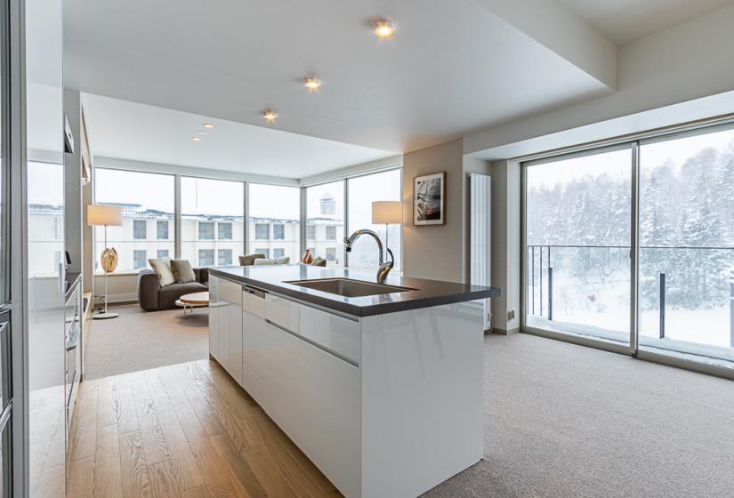 Kitchen island and sink