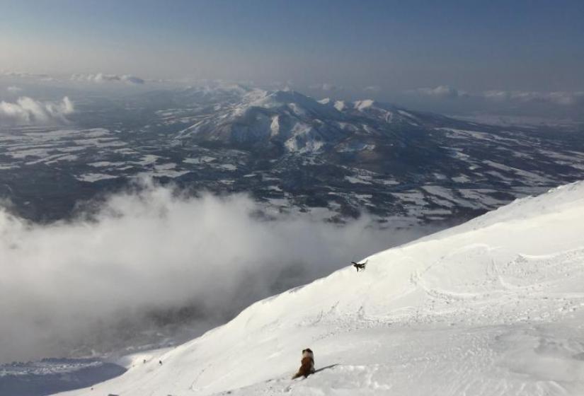 View of Mt Annupuri from Mt Yotei