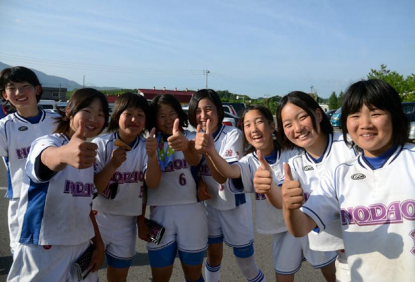 A Japanese girls baseball team