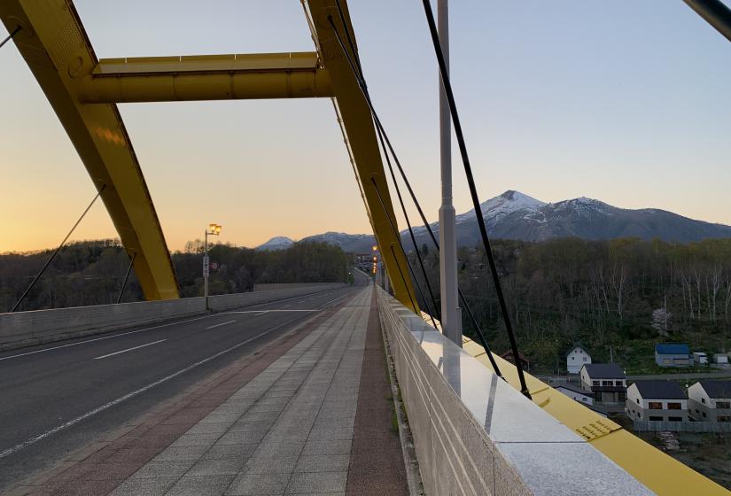 A view of Mount Annupuri from Niseko Bridge