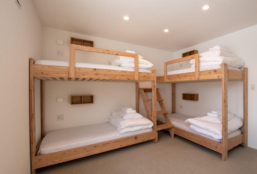 Two bunkbeds