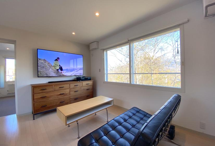 Couch and tv in living room