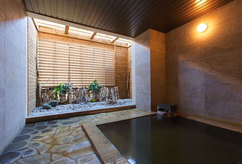 An onsen bath in Chalet Ivy