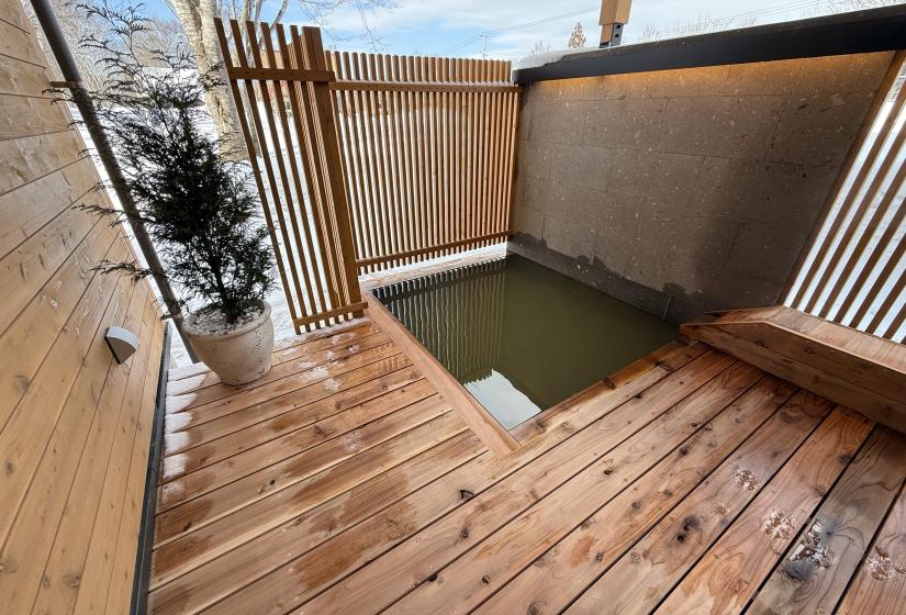 An outdoor onsen bath