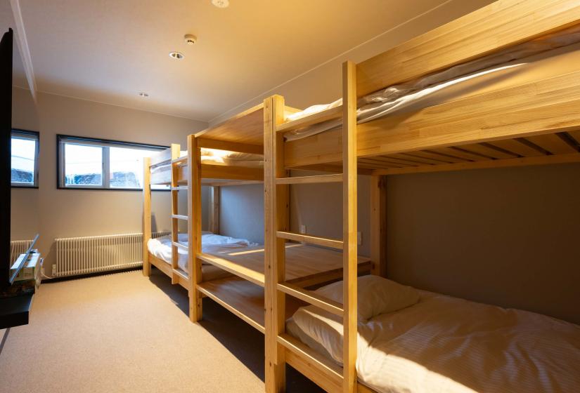 A set of bunk beds