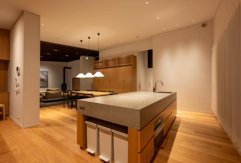 A bench top in kitchen